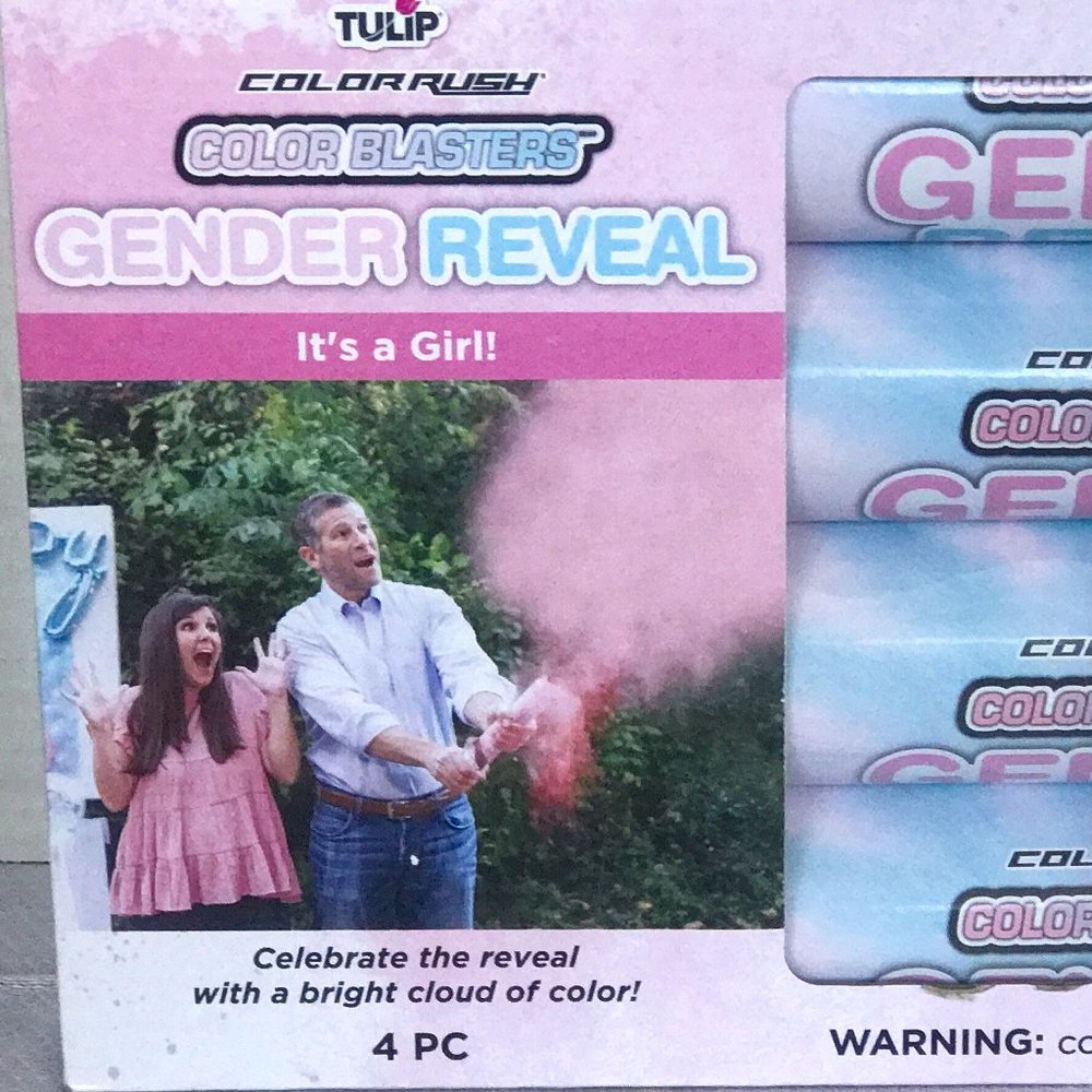 Tulip Color Blaster Gender Reveal 4 piece set. Pink-Girls